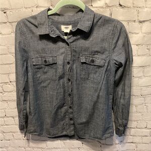 Lightweight Denim Color Button Up